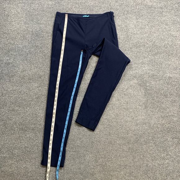 J. Mclaughlin Pants Womens 6 Navy Stretch Skinny Tapered Ankle Side Zip Trousers - Picture 7 of 12